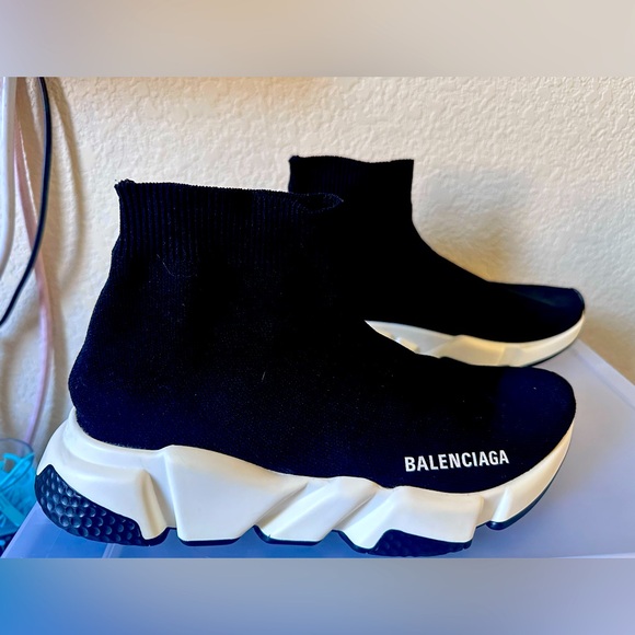 Black Balenciaga Speed Trainers - Picture 1 of 4